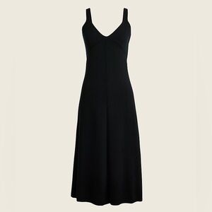 J. Crew A-Line Sweater Dress XS Merino Wool black new